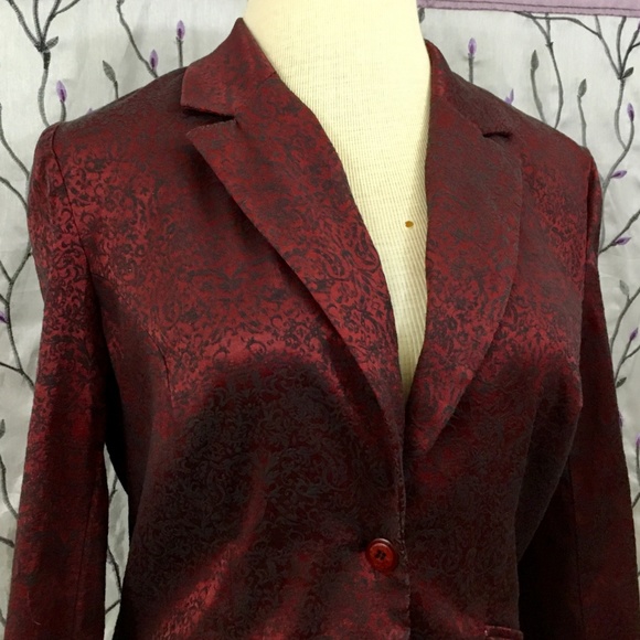 Fashion Bug | Brocade Floral Unlined Blazer - Picture 2 of 8
